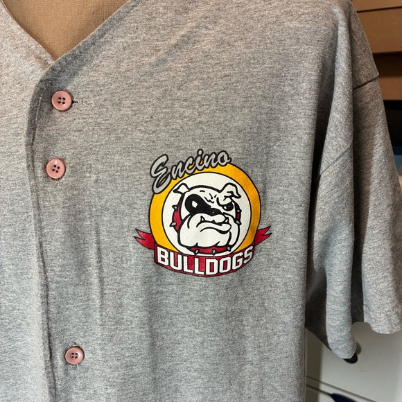 Encino bulldogs, gray jersey, T-shirt button up, athletic shirt - Picture 5 of 8